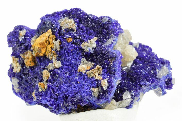Cerussite Crystals on Sparkling Azurite - Congo #366026